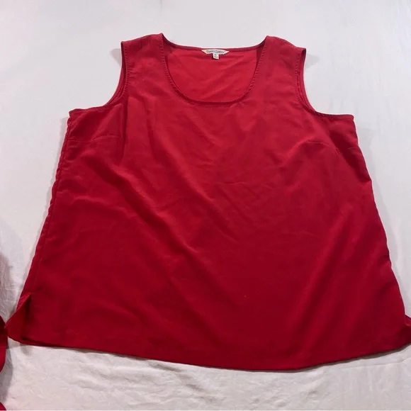 Travel Smith Button Down Cardigan Shirt Women’s Large X-Large Tank Short Sleeve - Picture 12 of 16